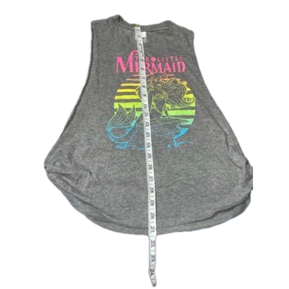 Pre-Loved (EUC) Disney Little Mermaid Cut-Out Side Tied Knot Muscle Tee SZ S 3/5 - Picture 5 of 10